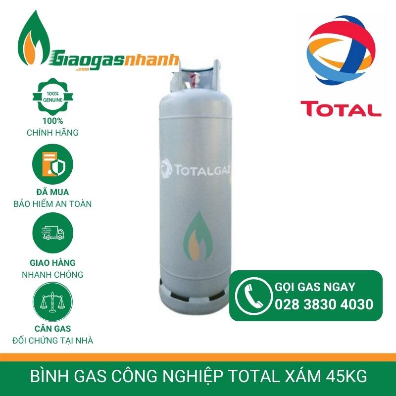 bình gas công nghiệp total xám 45kg